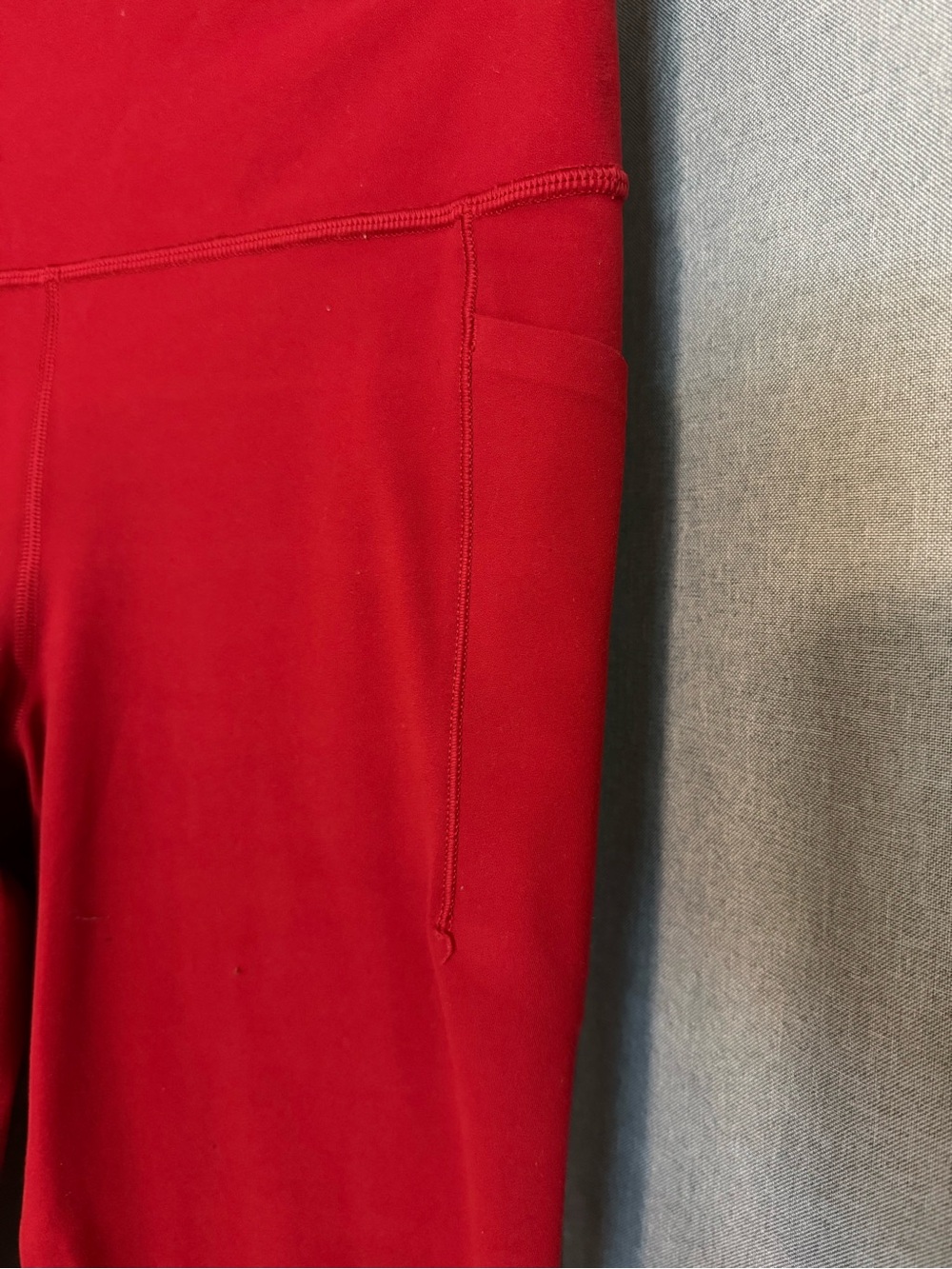 Athleta High-Waist Red Leggings with Pockets - Picture 2 of 6
